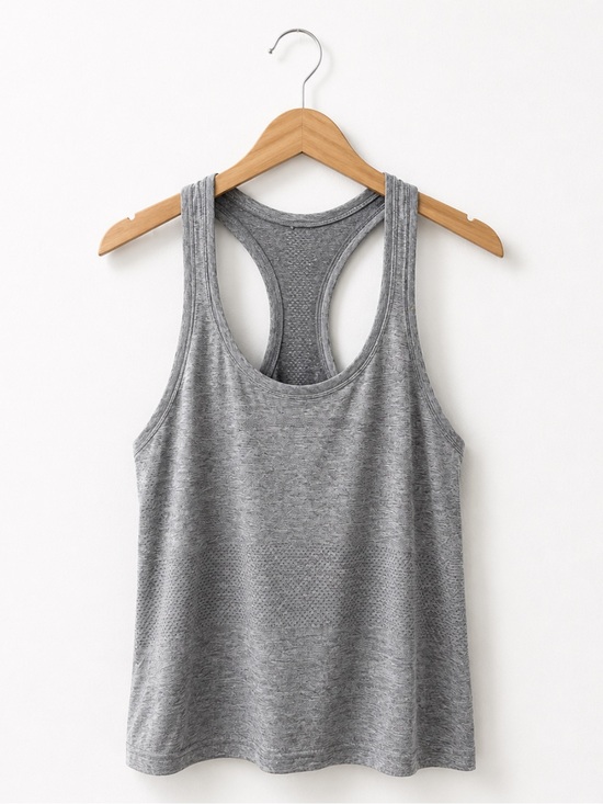 lululemon athletica Tops - Lululemon Heathered Gray Racerback Athletic Tank Top Women’s Size 8